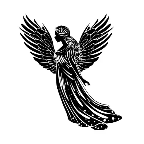 Angel Silhouette SVG Design | SVG Files for Cricut & Print