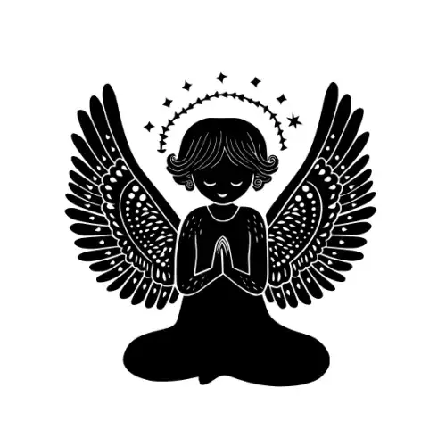 Angel Silhouette SVG Design | SVG Files for Cricut & Print