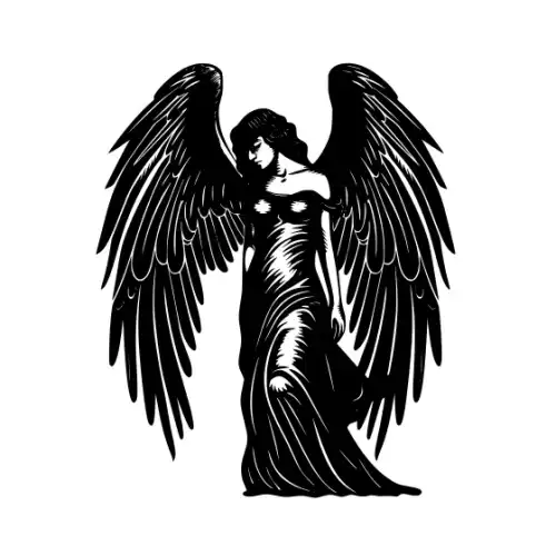 Angel Silhouette SVG Design | SVG Files for Cricut & Print