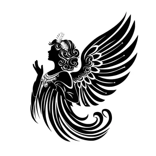 Angel Silhouette SVG Design | SVG Files for Cricut & Print