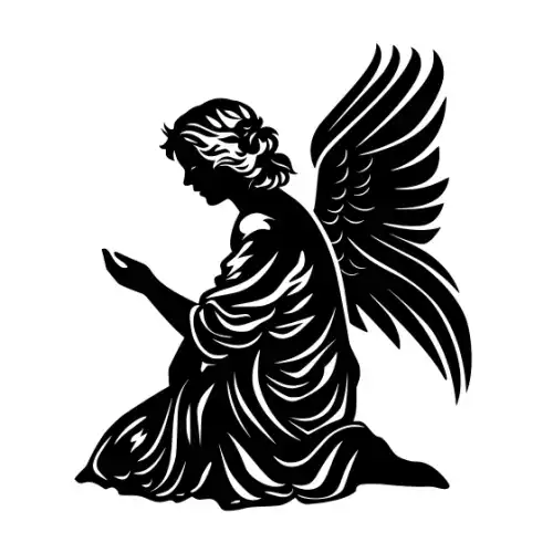 Angel Silhouette SVG Design | SVG Files for Cricut & Print
