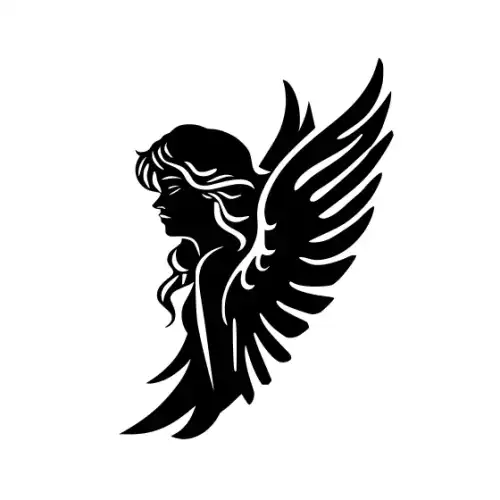 Angel Silhouette SVG Design | SVG Files for Cricut & Print