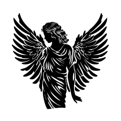 Angel Silhouette SVG Design | SVG Files for Cricut & Print