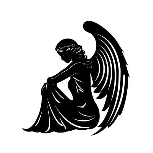 Angel Silhouette SVG Design | SVG Files for Cricut & Print