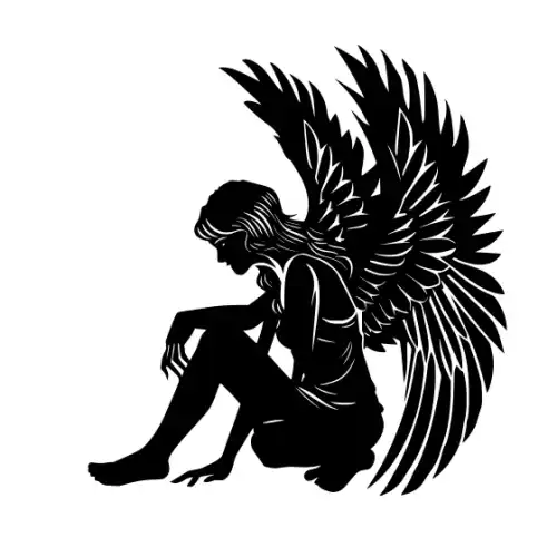 Angel Silhouette SVG Design | SVG Files for Cricut & Print