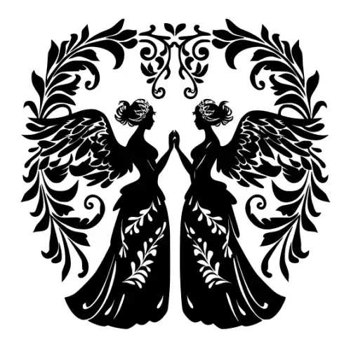 Angel Silhouette SVG Design | SVG Files for Cricut & Print