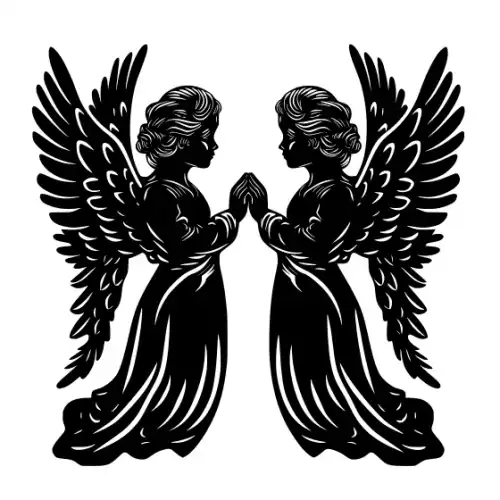 Angel Silhouette SVG Design | SVG Files for Cricut & Print