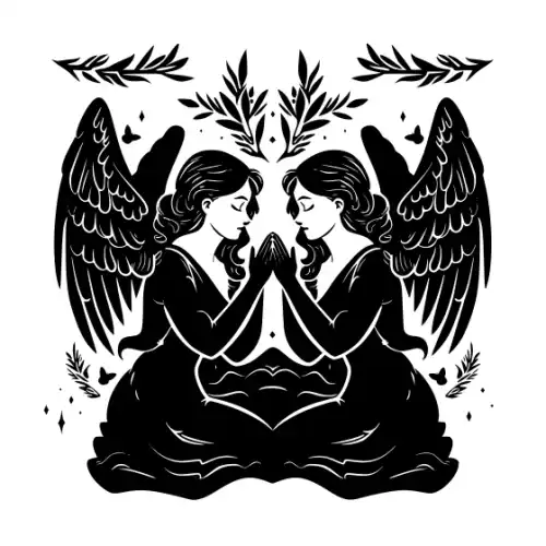 Angel Silhouette SVG Design | SVG Files for Cricut & Print