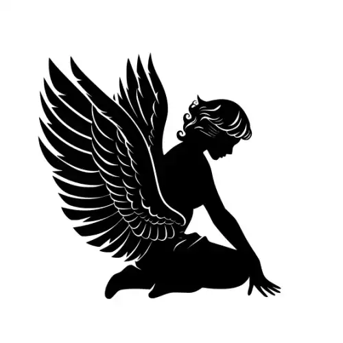 Angel Silhouette SVG Design | SVG Files for Cricut & Print
