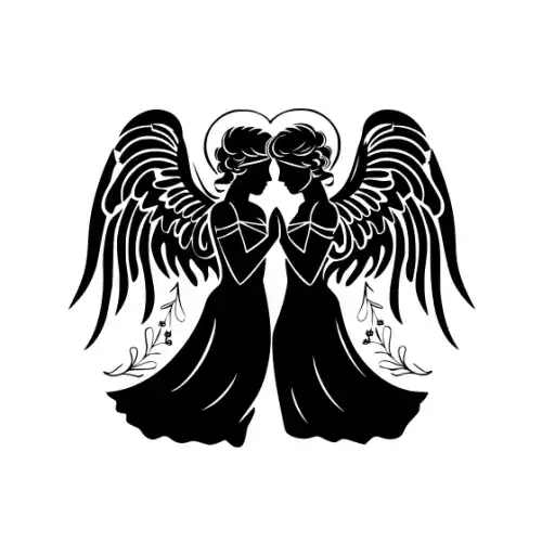 Angel Silhouette SVG Design | SVG Files for Cricut & Print