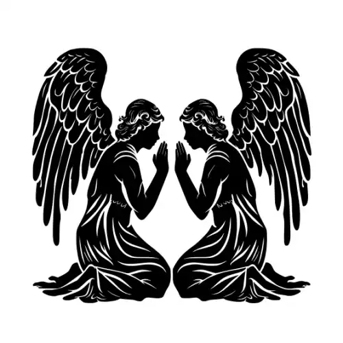 Angel Silhouette SVG Design | SVG Files for Cricut & Print