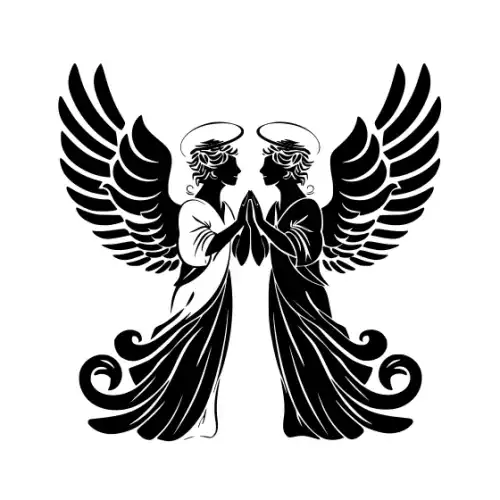 Angel Silhouette SVG Design | SVG Files for Cricut & Print