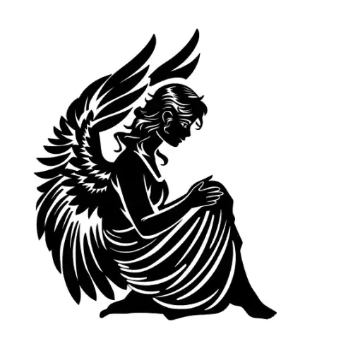 Angel Silhouette SVG Design | SVG Files for Cricut & Print