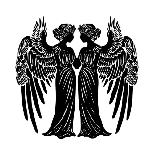 Angel Silhouette SVG Design | SVG Files for Cricut & Print