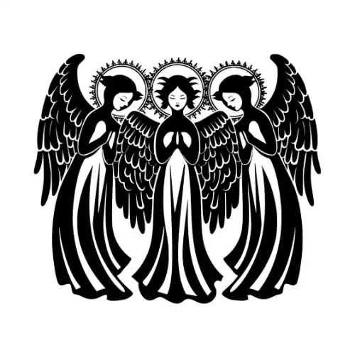Angel Silhouette SVG Design | SVG Files for Cricut & Print