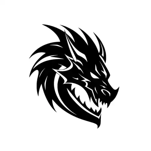 Angry Dragon Silhouette SVG Design | SVG Files for Cricut & Print