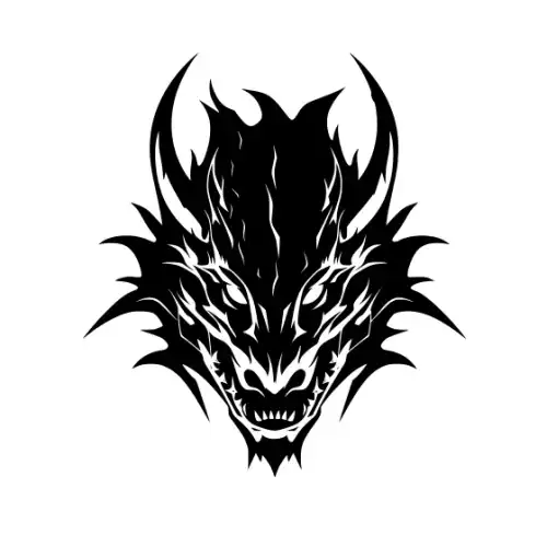 Angry Dragon Silhouette SVG Design | SVG Files for Cricut & Print