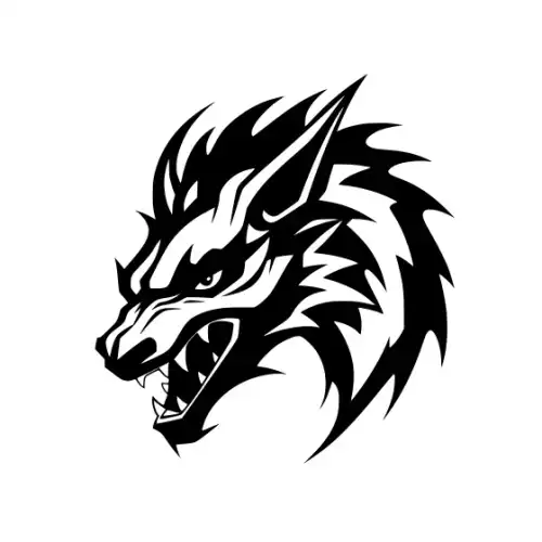 Angry Dragon Silhouette SVG Design | SVG Files for Cricut & Print