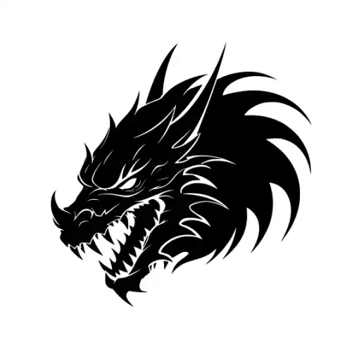 Angry Dragon Silhouette SVG Design | SVG Files for Cricut & Print