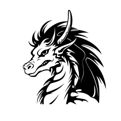 Angry Dragon Silhouette SVG Design | SVG Files for Cricut & Print