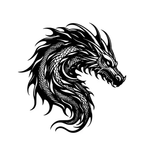 Angry Dragon Silhouette SVG Design | SVG Files for Cricut & Print
