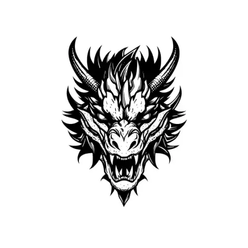 Angry Dragon Silhouette SVG Design | SVG Files for Cricut & Print
