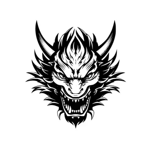 Angry Dragon Silhouette SVG Design | SVG Files for Cricut & Print