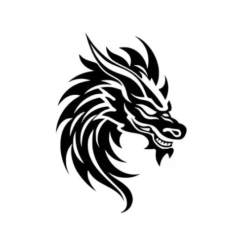 Angry Dragon Silhouette SVG Design | SVG Files for Cricut & Print