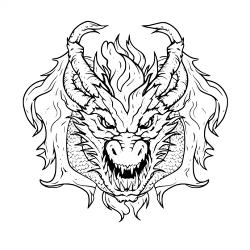 Angry Dragon Silhouette SVG Design | SVG Files for Cricut & Print
