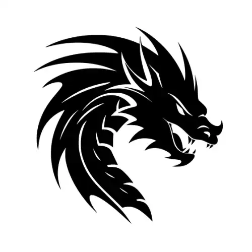 Angry Dragon Silhouette SVG Design | SVG Files for Cricut & Print