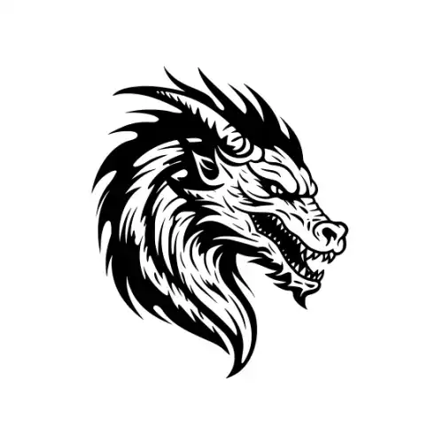 Angry Dragon Silhouette SVG Design | SVG Files for Cricut & Print