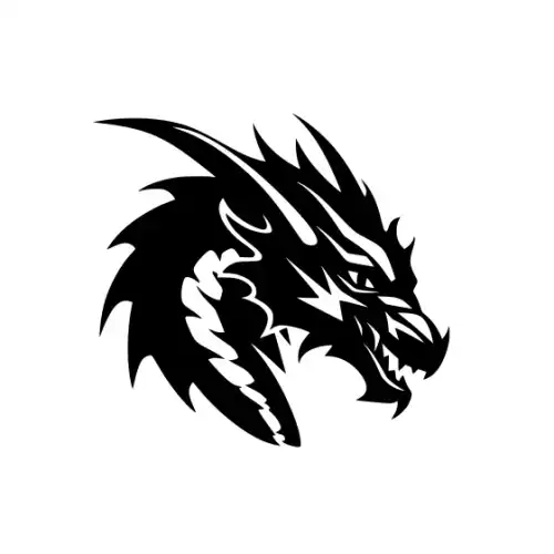 Angry Dragon Silhouette SVG Design | SVG Files for Cricut & Print