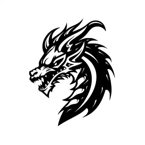 Angry Dragon Silhouette SVG Design | SVG Files for Cricut & Print
