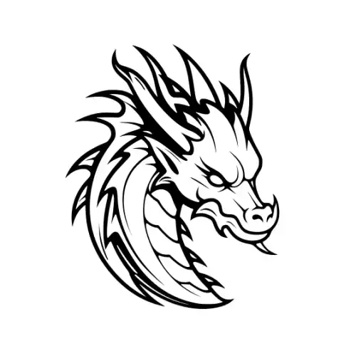 Angry Dragon Silhouette SVG Design | SVG Files for Cricut & Print