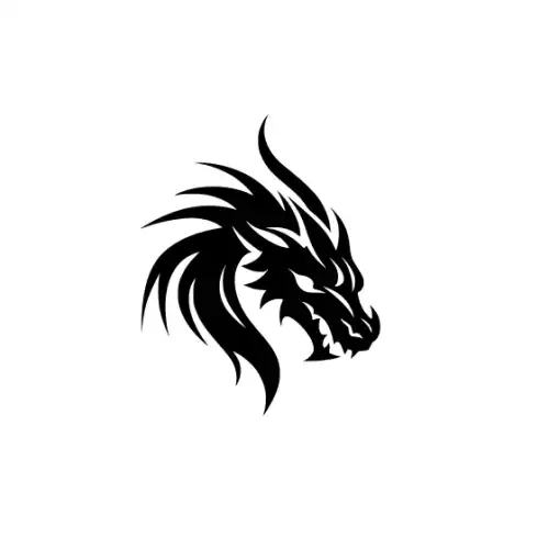 Angry Dragon Silhouette SVG Design | SVG Files for Cricut & Print