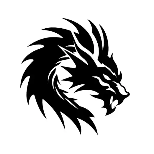 Angry Dragon Silhouette SVG Design | SVG Files for Cricut & Print