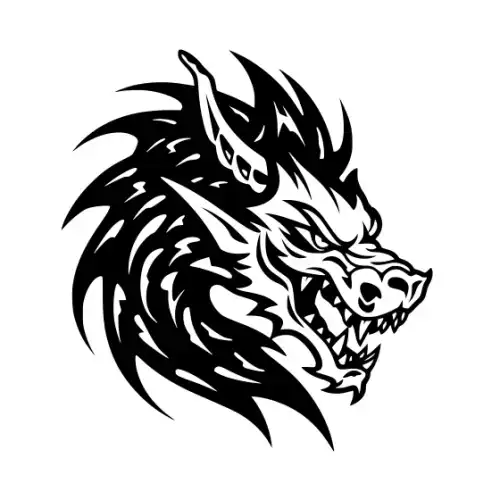 Angry Dragon Silhouette SVG Design | SVG Files for Cricut & Print