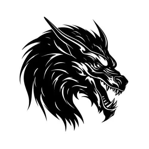 Angry Dragon Silhouette SVG Design | SVG Files for Cricut & Print