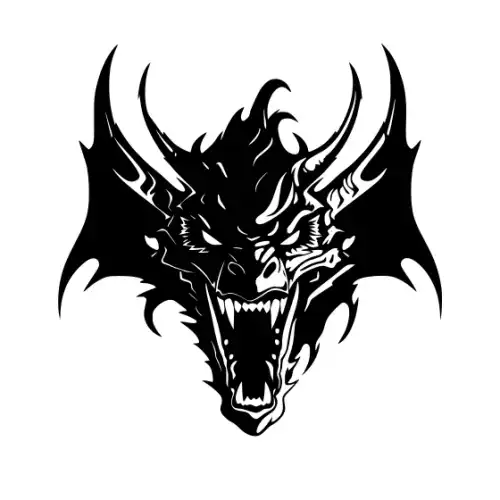 Angry Dragon Silhouette SVG Design | SVG Files for Cricut & Print