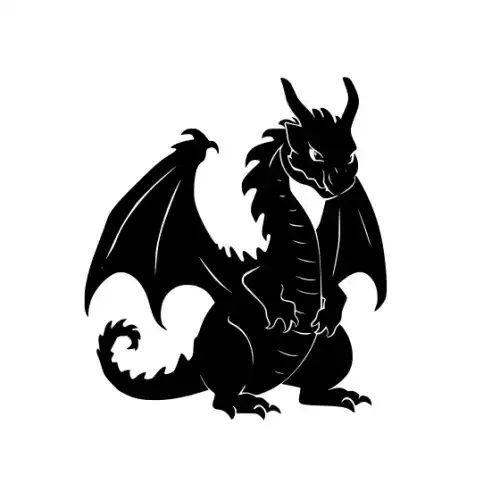 Angry Dragon Silhouette SVG Design | SVG Files for Cricut & Print