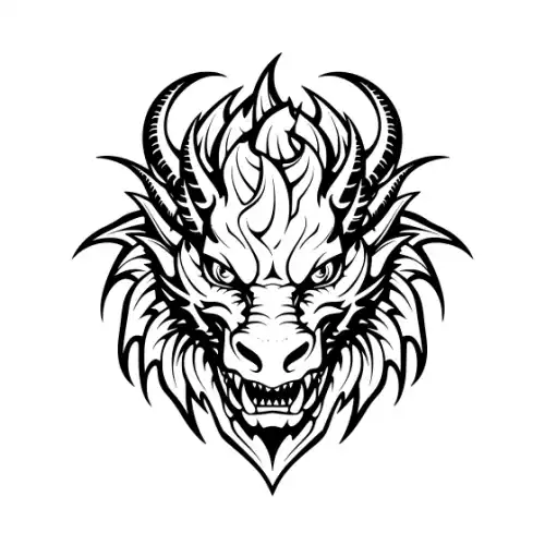 Angry Dragon Silhouette SVG Design | SVG Files for Cricut & Print