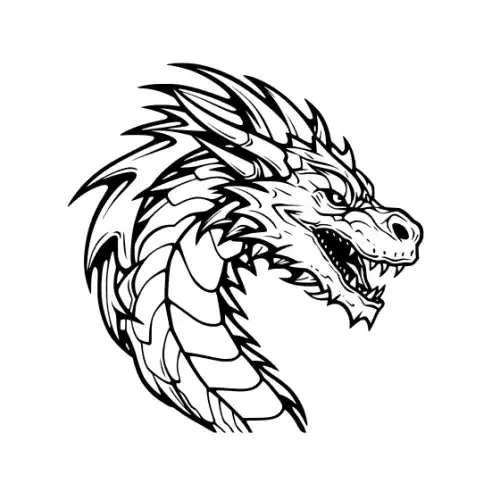 Angry Dragon Silhouette SVG Design | SVG Files for Cricut & Print
