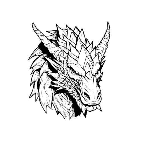 Angry Dragon Silhouette SVG Design | SVG Files for Cricut & Print