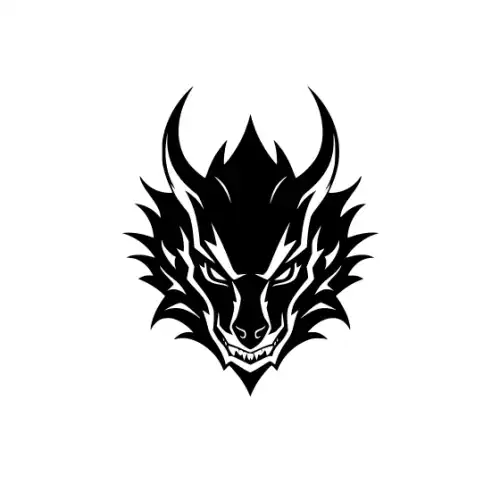 Angry Dragon Silhouette SVG Design | SVG Files for Cricut & Print