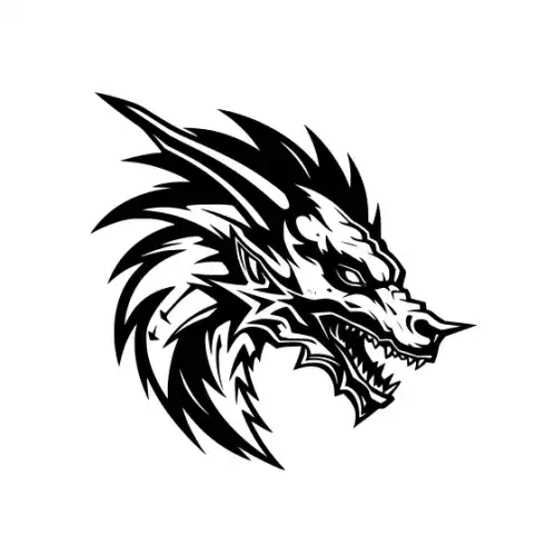 Angry Dragon Silhouette SVG Design | SVG Files for Cricut & Print