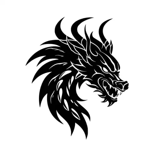 Angry Dragon Silhouette SVG Design | SVG Files for Cricut & Print