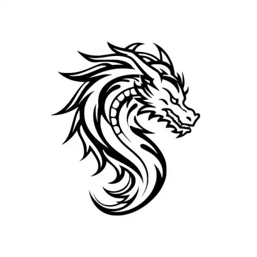 Angry Dragon Silhouette SVG Design | SVG Files for Cricut & Print