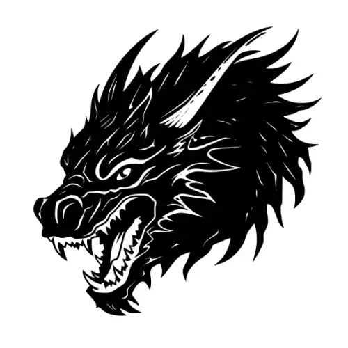 Angry Dragon Silhouette SVG Design | SVG Files for Cricut & Print