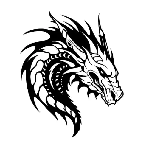 Angry Dragon Silhouette SVG Design | SVG Files for Cricut & Print