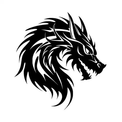 Angry Dragon Silhouette SVG Design | SVG Files for Cricut & Print